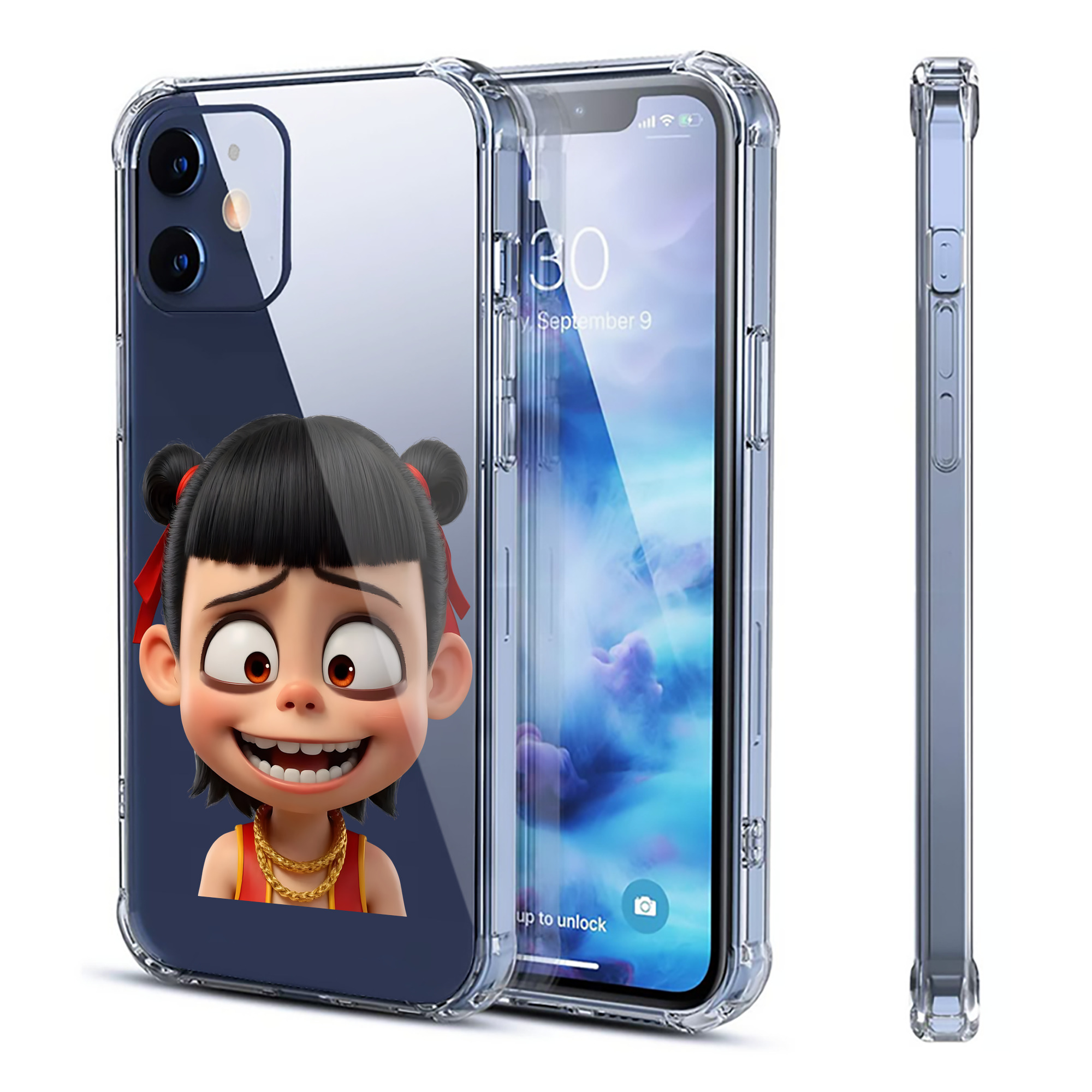 （画像用） Ne Zha 2 ナタ 魔童の大暴れ 【iPhone 12シリーズ対応】透明スマホケース（クリアソフトケース）